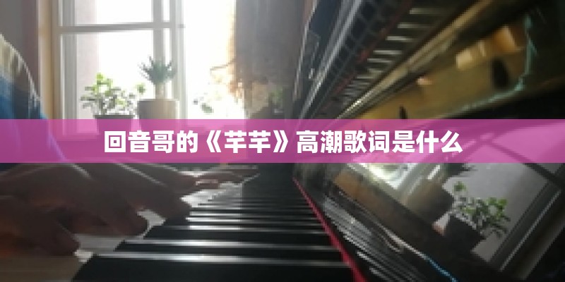 回音哥的《芊芊》高潮歌词是什么