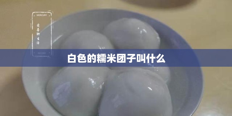 白色的糯米团子叫什么