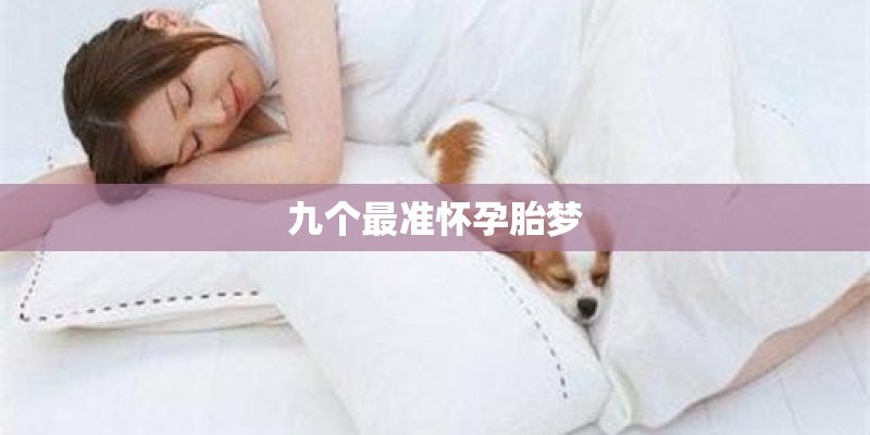 九个最准怀孕胎梦