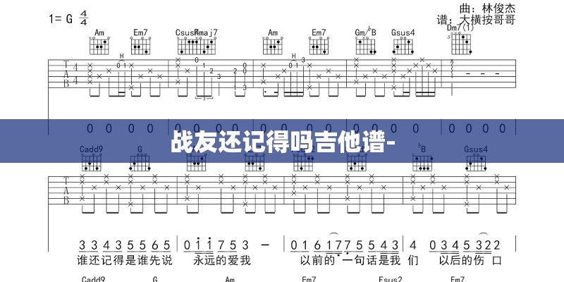 战友还记得吗吉他谱-