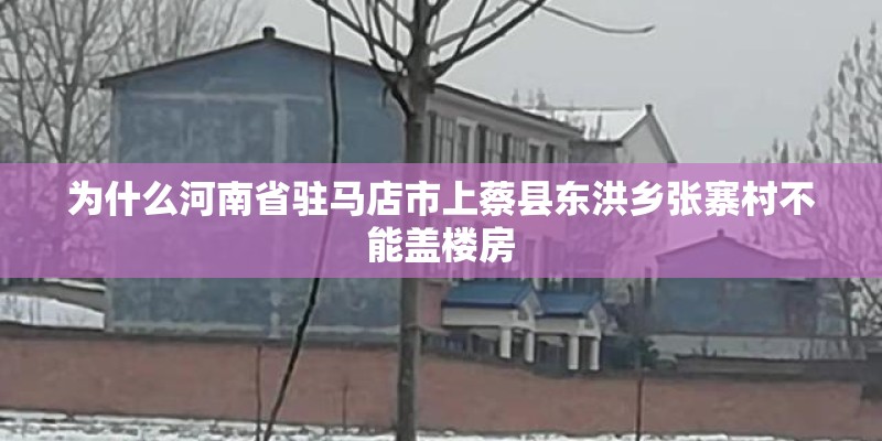 为什么河南省驻马店市上蔡县东洪乡张寨村不能盖楼房