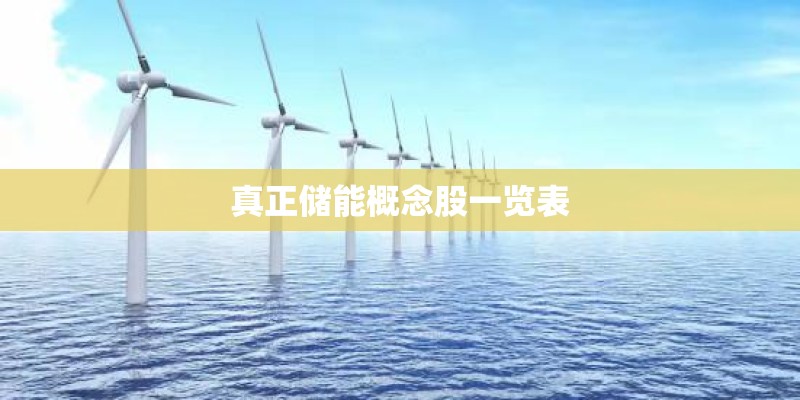 真正储能概念股一览表