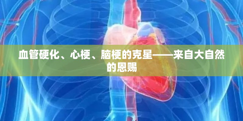 血管硬化、心梗、脑梗的克星——来自大自然的恩赐