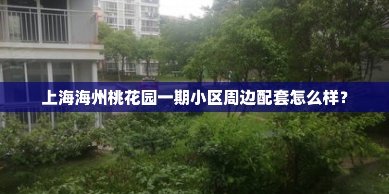 上海海州桃花园一期小区周边配套怎么样? 上海海州桃花园一期小区周边配套怎么样?