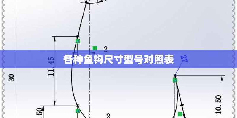 各种鱼钩尺寸型号对照表