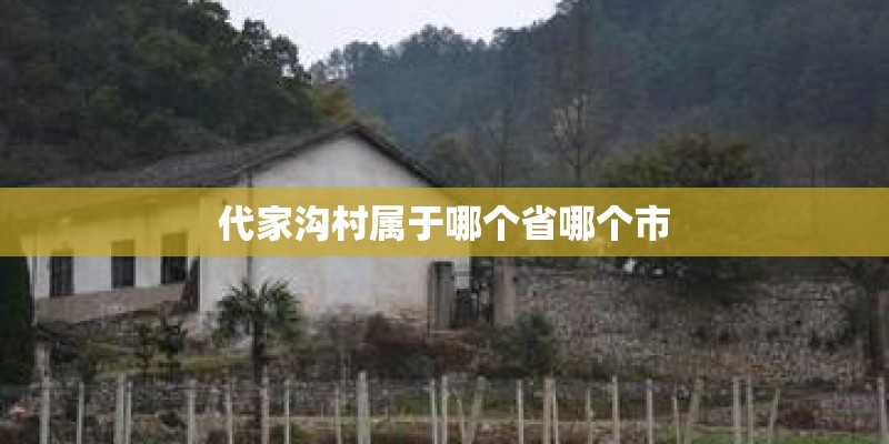代家沟村属于哪个省哪个市