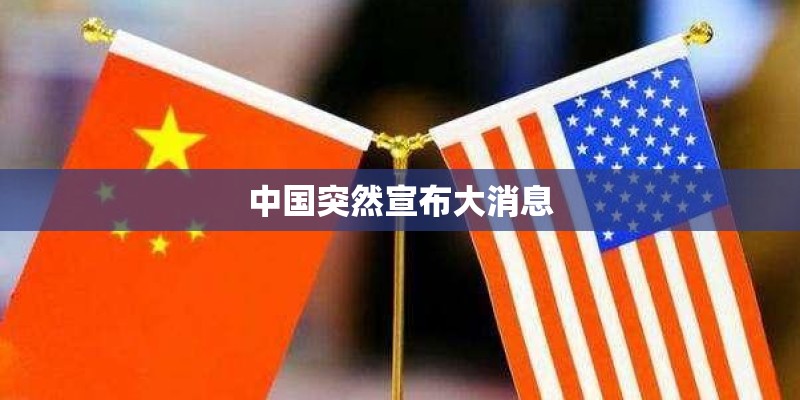 中国突然宣布大消息
