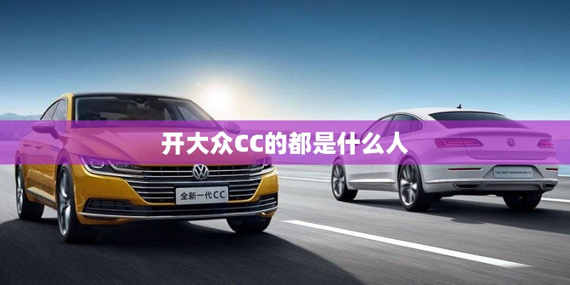 开大众CC的都是什么人