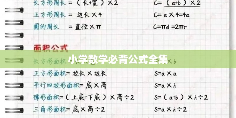 小学数学必背公式全集