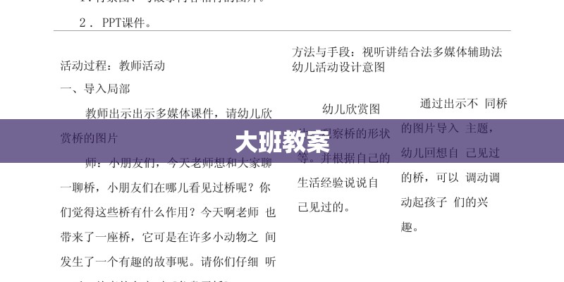 大班教案