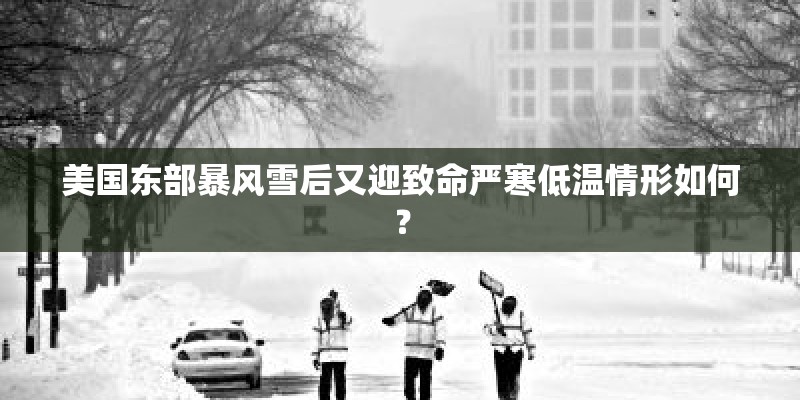 美国东部暴风雪后又迎致命严寒低温情形如何？