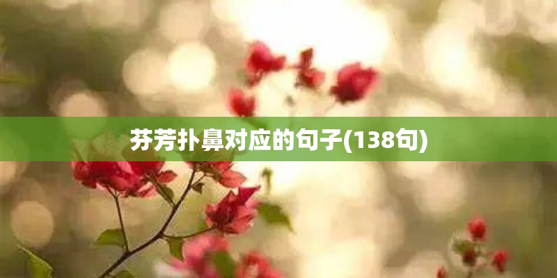 芬芳扑鼻对应的句子(138句)