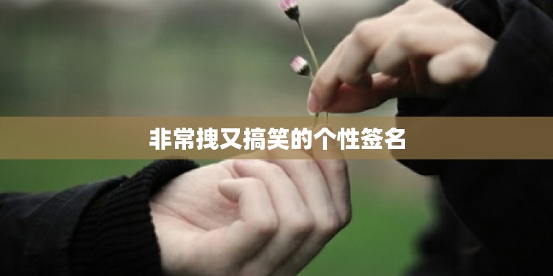 非常拽又搞笑的个性签名