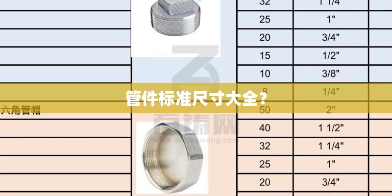 管件标准尺寸大全？