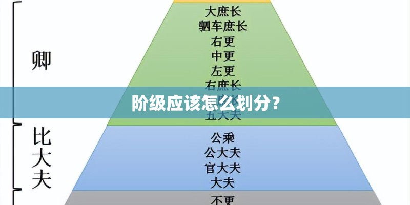 阶级应该怎么划分？