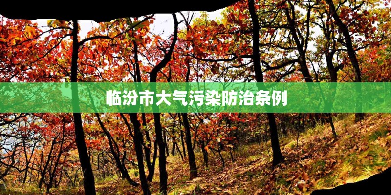 临汾市大气污染防治条例