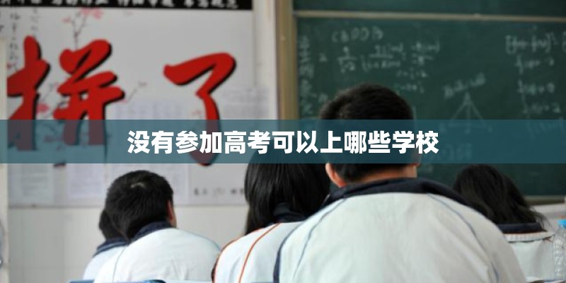 没有参加高考可以上哪些学校