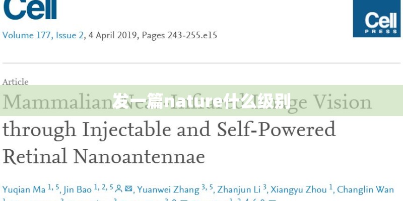 发一篇nature什么级别