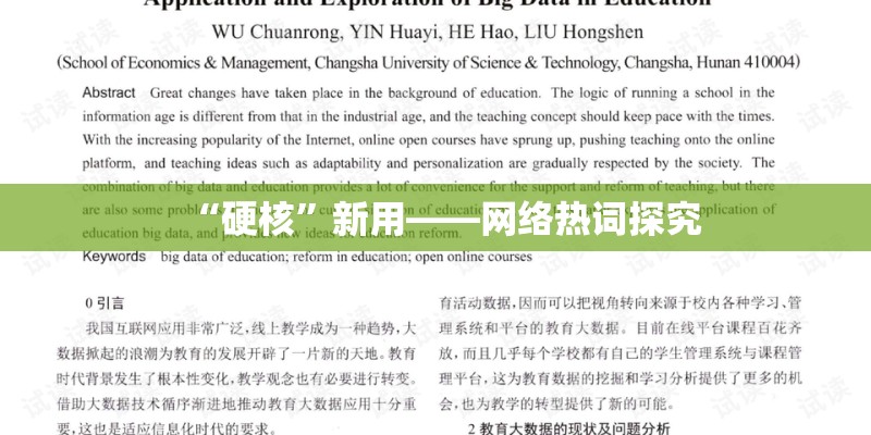 “硬核”新用——网络热词探究
