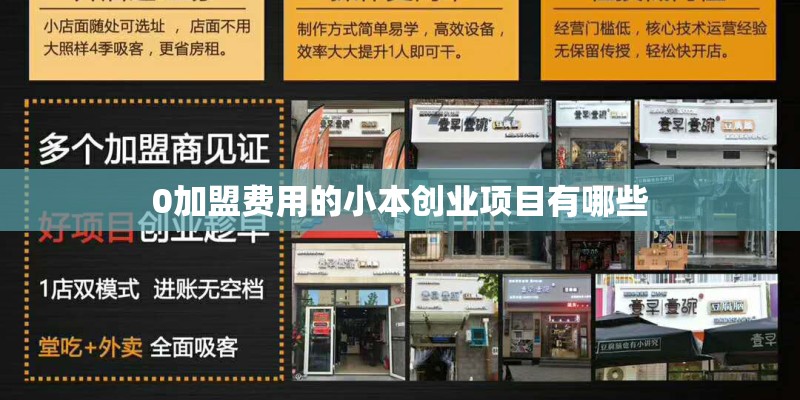 0加盟费用的小本创业项目有哪些