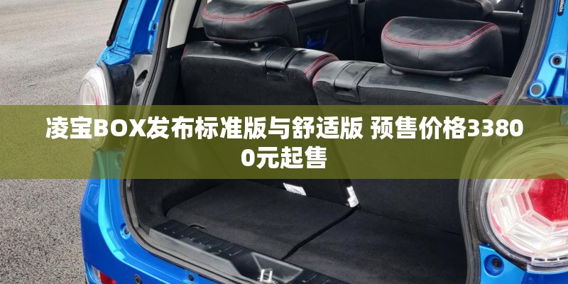 凌宝BOX发布标准版与舒适版 预售价格33800元起售