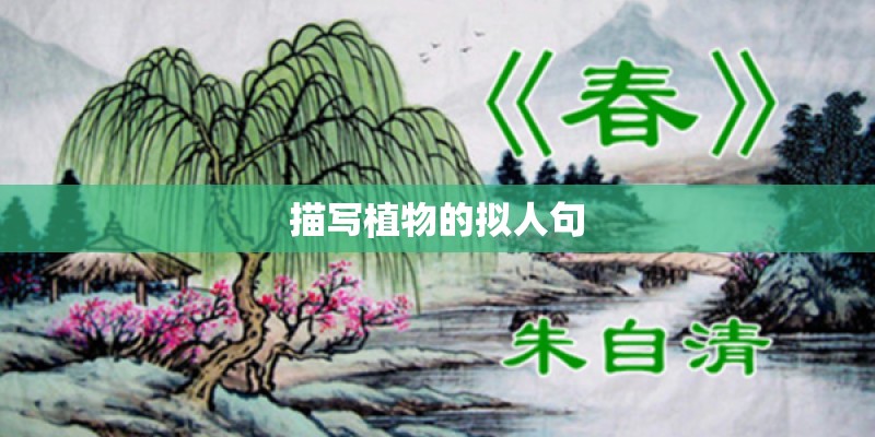 描写植物的拟人句