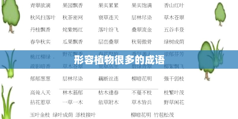 形容植物很多的成语