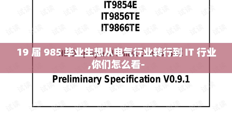 19 届 985 毕业生想从电气行业转行到 IT 行业,你们怎么看-