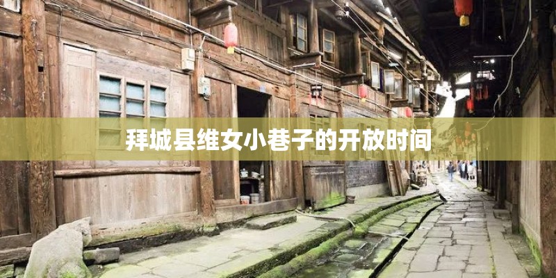 拜城县维女小巷子的开放时间