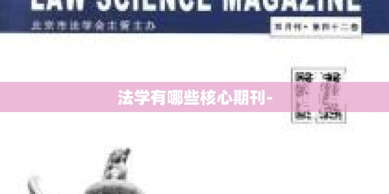 法学有哪些核心期刊-
